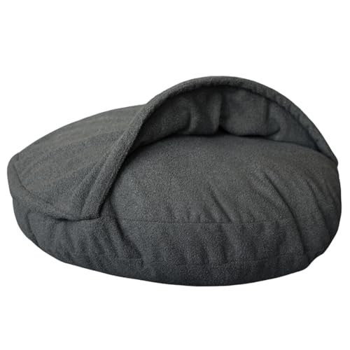 two vizslas Flauschiges Hundebett Mittelgroße Hunde M | 85cm Hundekissen, Plüsch Waschbar Hundebett Kleine Hunde | rutschfeste Unterseite Hundekorb Hundehöhle Wolke | Boucle Dog Bed (Grau) von two vizslas