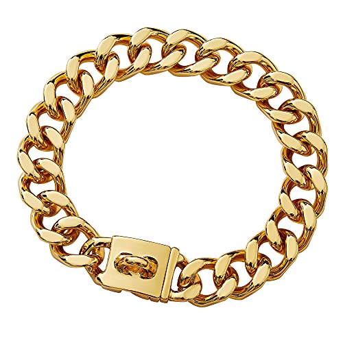 txprodogchains Große Hundekette mit Schnalle, robust, 21 mm dick, Edelstahl, Metall, 18 Karat Gold, kubanische Gliederkette, Halsband für große Hunde (61 cm (passend für Halsumfang 55,9 cm bis 59,7 cm txprodogchains Große Hundekette mit Schnalle, robust, 21 mm dick, Edelstahl, Metall, 18 Karat Gold, kubanische Gliederkette, Halsband für große Hunde (61 cm (passend für Halsumfang 55,9 cm bis 59,7 cm von txprodogchains