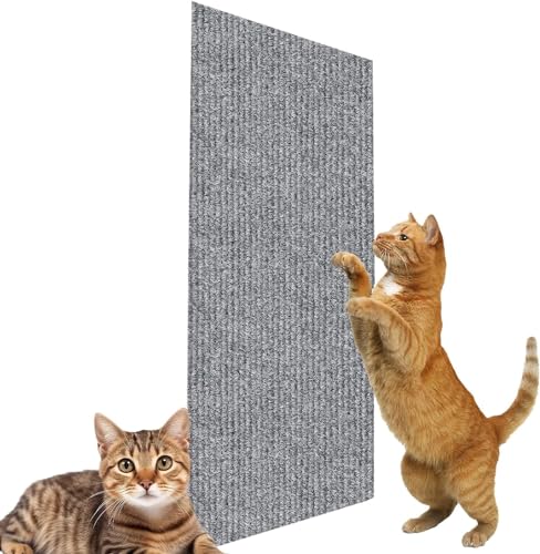 [100cmx40cm] Selbstklebend Kratzteppich Katze Wand,Kratzmatte Katze,Kratzbretter Katze Wand,Kratzbrett Katzen,Katzen Kratzwand,Katzenkratzbretter (Color : Gray2, Size : 30 * 100 cm) von tylxayoxa