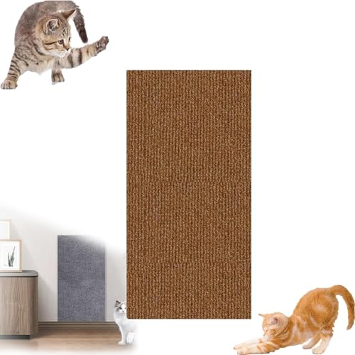 60 * 100 cm Katzenkratzmatte, Selbstklebend, DIY-Katzenkratzer, Schneidbarer Möbelschutz, Katzenwandkratzer for Kratzbaum, Sofawand, Einfach Zu Verwenden (Color : Brown, Size : 24 * 40in) von tylxayoxa