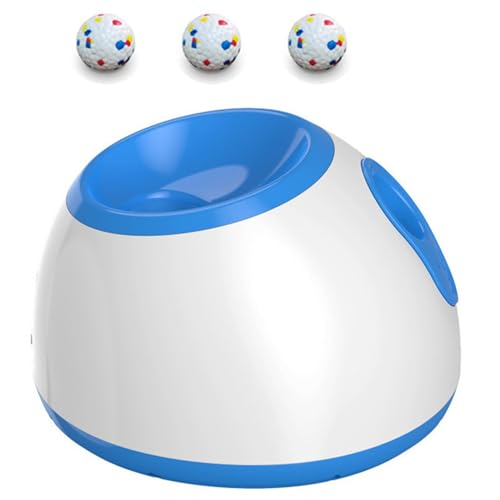 Automatischer Hundeballwerfer, Hundetennisballmaschine Mit 3 Bällen, Interaktives Welpenspielzeug, Haustierhundeballwerfer for Den Innen- Und Außenbereich (Color : A) von tylxayoxa
