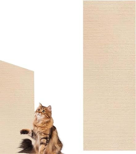 DIY Climbing Cat Scratcher,Trimmbare Selbstkleber Kratzmatte Katze,widerstandsfähig Katzenmöbel Fußmatte Kratzpad,Kratzmöbel SchutzungCat Scratcher (Color : Khaki, Size : 40 * 100 cm) von tylxayoxa