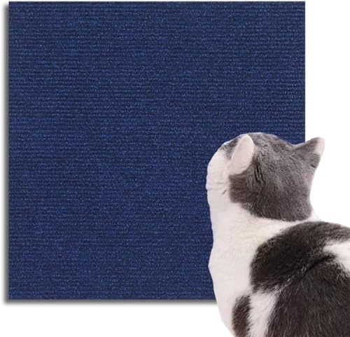 DIY Kletternder Katzenkratzer, Selbstklebende Katzenkratzmatte, DIY Katzenkratzbrett, Zuschneidbarer Katzenkratzteppich for Schutz Von Wandsofamöbeln (Color : Blue, Size : 16 * 40in) von tylxayoxa