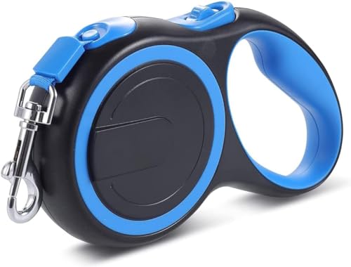 Einziehbare Hundeleine, 5 M Ausziehbare Hundeleine Mit Dreifarbigem Atemlichtstreifen, 360° Verhedderungsfreie Hundeleine (Color : Blue, Size : 5 M) von tylxayoxa