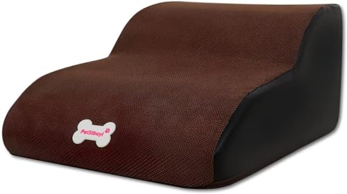 Hundestufen Fürs Bett, Hochdichte Schaumstoff-Hunderampe for Sofa, 2-stufige Hundetreppe Mit Rutschfestem, Abnehmbarem Bezug for Kleine Haustiere, Verletzte Hunde, Ältere Katzen (Color : B, Size : 2 von tylxayoxa