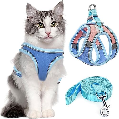 Katzengeschirr Und Katzenleine Set,Automatisch Einziehbare Hunde Leine Mit Geschirr Für Katzen,Ausbruchsicher Katzen Leine,Katzen Geschirr Set Mit Leine Für Katzen Kitten Hunde (Color : B, Size : S von tylxayoxa