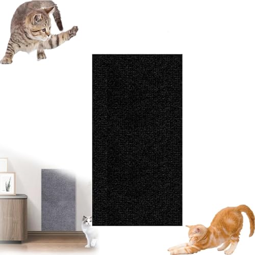 Katzenkratzer DIY Schneidbare Katzenkratzmatte Möbelschutz Teppichunterlage Einfach Zu Verwendender Langlebiger Katzenwandkratzer (Color : Black, Size : 12 * 40in) von tylxayoxa