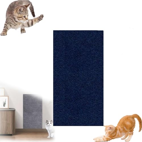 Katzenkratzer-Möbelschutz, Schneidbare Katzenkratzmatte, 30 X 100 cm, Selbstklebend, DIY, Reißfest, Verschleißfest, Einfach Zu Verwenden (Color : Blue, Size : 24 * 40in) von tylxayoxa