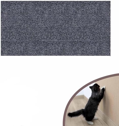 Katzenkratzmatte, Sofa-Möbelschutz, Selbstklebender Katzenkratzteppich for Schutz Von Wänden, Sofas, Möbeln, Zuschneidbares Katzenkratzpad for Kratzbaum-DIY (Color : Dark Gray, Size : 12 * 40in) von tylxayoxa