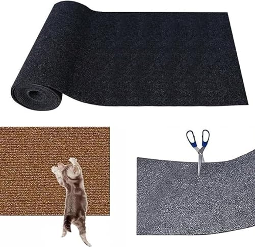 Katzenkratzmatte, Wiederverwendbare Katzenkratzmatte for Schutz Von Möbeln Vor Selbstklebendem Katzenkratzteppich for Schutz Von Wänden, Sofas Und Möbeln (Color : Black, Size : 24 * 40in) von tylxayoxa