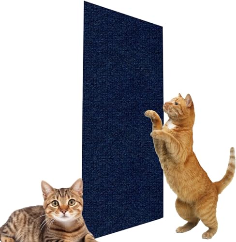 Kratzmatte Katze, Selbstklebend Kratzteppich Katzen Wand, Climbing Cat Scratcher, Kratzbretter Katze, Kratzschutz Katzenkratzmatte Für Schützt Teppiche Sofa Möbelschutz (Color : Blue, Size : 60 * 100 von tylxayoxa