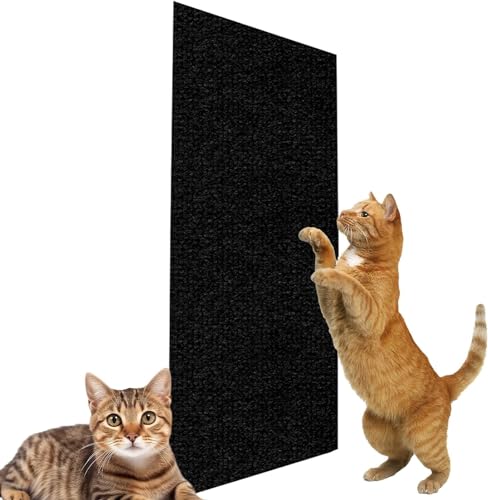 Selbstklebend Kratzbretter Katze Kratzteppich Katze Kratzmatte Katze Wand Teppich Katzen Kratzbrett Katzen Kratzwand (Color : Black, Size : 40 * 100 cm) von tylxayoxa