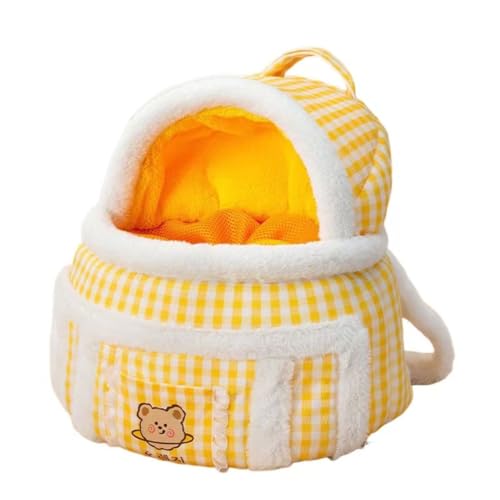 Warme Haustier-Tragetasche for Kleine Katzen Und Hunde, Winter-Plüsch-Haustierkäfig for Outdoor-Reisen, Hängende Brusttaschen for Haustiere (Color : B, Size : M) von tylxayoxa