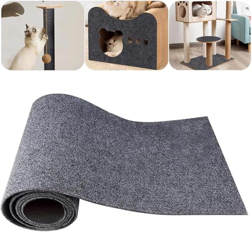 tylxayoxa Katzenkratzmatte Selbstklebend Katzenkratzmatte Kratzbrett Wand Katzenkratzbrett Katzenspielzeug for Möbel Couch Sofa Wand Türschutz(Light Grey) von tylxayoxa