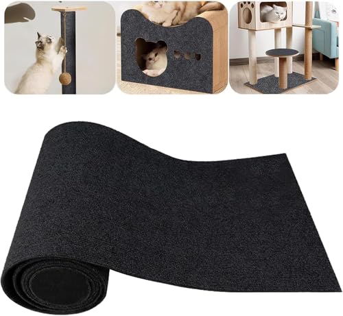 tylxayoxa Kratzmatte Selbstklebend Katzenkratzbrett Kratzwand DIY Kratzmatte Katzenkratzer Klebend Möbelschutz for Sofa Wand Katzen Packung Selbstklebende Kratzbretter(Black) von tylxayoxa