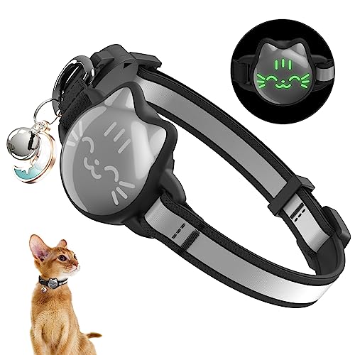 Katzenhalsband mit Airtag-Halter, Breakaway-Katzen-Airtag-Halsband mit reflektierendem Riemen, leichtes Kätzchen-Halsband für Apple Air-Tag, versteckter GPS-Tracker-Halter für Jungen, Mädchen, Katzen, Katzenhalsband mit Airtag-Halter, Breakaway-Katzen-Airtag-Halsband mit reflektierendem Riemen, leichtes Kätzchen-Halsband für Apple Air-Tag, versteckter GPS-Tracker-Halter für Jungen, Mädchen, Katzen, von typecase