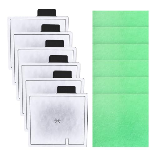 ueslwser CF2 Viermonatiges Service-Kit (6 x Filterkartuschen, 6 x Algaway Pads), kompatibel mit Interpet Filter, Aquarium-Filterkartuschen für Aquariumwartung von ueslwser