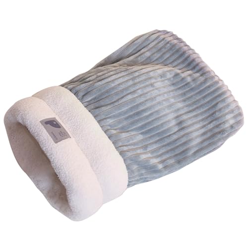 uikios Katzen-Schlafsack, Fleece-Winterdecke, Taschennest, dickes Futter, pelzig, warm, für Haustiere, Kätzchen, Welpen, Grau/W/Braun uikios Katzen-Schlafsack, Fleece-Winterdecke, Taschennest, dickes Futter, pelzig, warm, für Haustiere, Kätzchen, Welpen, Grau/W/Braun von uikios