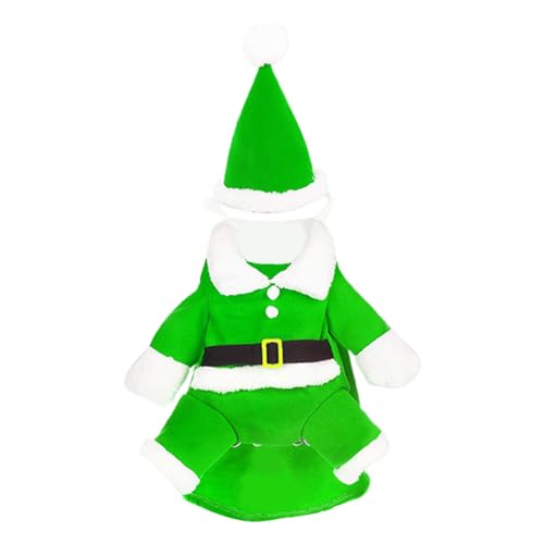 Cosplay-Anzug für Haustiere, superweich, waschbar, feine Textur, lebendige Farben, Reverskragen, Fleece, lustig, Weihnachtsmann, Haustierbekleidung, 1 Stück von ulafbwur