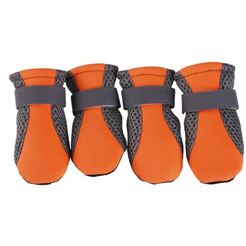 Flimikun Haustier-Hundeschuhe, rutschfest, weiche Sohle, atmungsaktives Netzgewebe, verstellbare Riemen, 4 Stück Flimikun Haustier-Hundeschuhe, rutschfest, weiche Sohle, atmungsaktives Netzgewebe, verstellbare Riemen, 4 Stück von ulafbwur