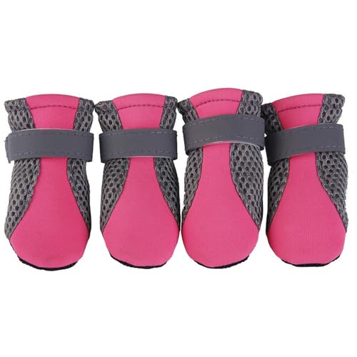 Flimikun Haustier-Hundeschuhe, rutschfest, weiche Sohle, atmungsaktives Netzgewebe, verstellbare Riemen, 4 Stück Flimikun Haustier-Hundeschuhe, rutschfest, weiche Sohle, atmungsaktives Netzgewebe, verstellbare Riemen, 4 Stück von ulafbwur