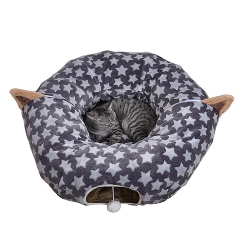 Interaktives Katzenspielzeug für Indoor-Katzen, Tunnelbett mit Kissenmatte, hält warm, zusammenklappbar, Tunnelhaus, Flanellbett, Haustierbedarf, Haustierschlauch-Spielzeug, bestes Katzenspielzeug für Interaktives Katzenspielzeug für Indoor-Katzen, Tunnelbett mit Kissenmatte, hält warm, zusammenklappbar, Tunnelhaus, Flanellbett, Haustierbedarf, Haustierschlauch-Spielzeug, bestes Katzenspielzeug für von ulafbwur