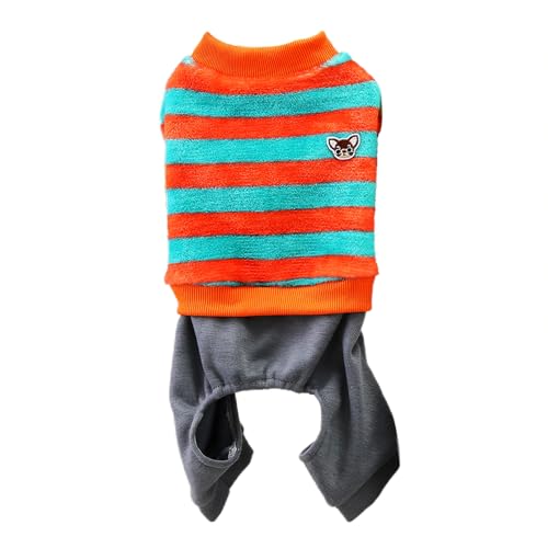 Outfit-Sets, Haustier-Body, Streifenmuster, hält Wärme, hautfreundlich, für Hunde, warm, Jumpsuit-Outfit für Herbst, Haustier-Overall, Haustier-Strampler Outfit-Sets, Haustier-Body, Streifenmuster, hält Wärme, hautfreundlich, für Hunde, warm, Jumpsuit-Outfit für Herbst, Haustier-Overall, Haustier-Strampler von ulafbwur