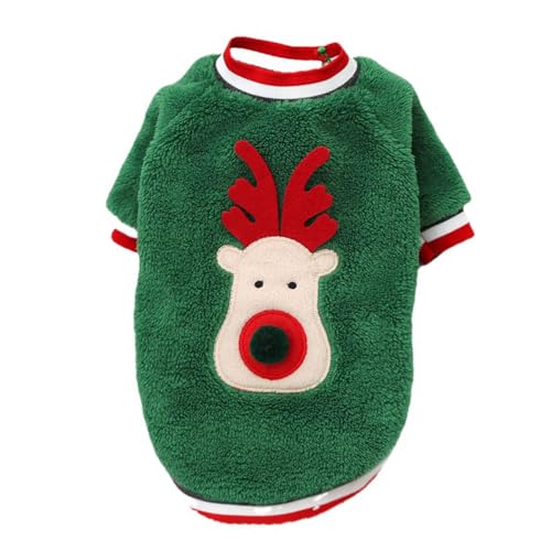 Weihnachtsmantel für kleine Hunde, warm, bequem, Polyester, für Haustiere, Hirschgesicht, Kostüm, Kleidung, Teddyzubehör, Welpe, Weihnachtsmantel, Mode von ulafbwur