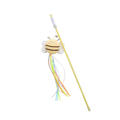 ulafbwur Best Cat Toys Teaser Zauberstab, Quasten-Design mit Glocke, Cartoon-Form, bissfest, langer Griff, lindert Langeweile, lustig, interaktives Katzenspielzeug für Indoor-Katzen, interaktiv ulafbwur Best Cat Toys Teaser Zauberstab, Quasten-Design mit Glocke, Cartoon-Form, bissfest, langer Griff, lindert Langeweile, lustig, interaktives Katzenspielzeug für Indoor-Katzen, interaktiv von ulafbwur