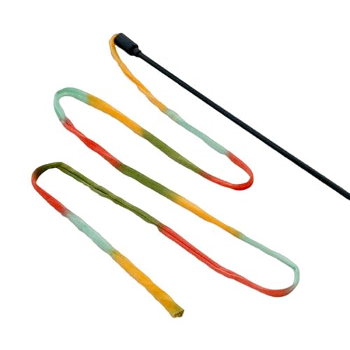 ulafbwur Best Cat Toys Zauberstab-Spielzeug, bissfest, Band/Streifen, lange Stange, lustig, interaktiv, helle Farbe, Stressabbau, Kätzchen-Spielzeug, Haustier-Katzen-Essentials für Indoor-Katzen ulafbwur Best Cat Toys Zauberstab-Spielzeug, bissfest, Band/Streifen, lange Stange, lustig, interaktiv, helle Farbe, Stressabbau, Kätzchen-Spielzeug, Haustier-Katzen-Essentials für Indoor-Katzen von ulafbwur