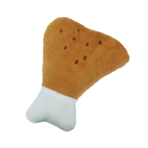 ulafbwur Best Dog Toys Interaktives Plüsch-Hundespielzeug, Hühnerbein-Design, eingebauter Klang, bissfest, lindert Langeweile, quietschendes Hundespielzeug, lustiges Hundespielzeug ulafbwur Best Dog Toys Interaktives Plüsch-Hundespielzeug, Hühnerbein-Design, eingebauter Klang, bissfest, lindert Langeweile, quietschendes Hundespielzeug, lustiges Hundespielzeug von ulafbwur