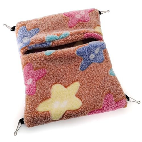 ulafbwur Hängematte, Hamster, warmer Umschlag zum Aufhängen, weiches Plüsch, Schlafbett, Haustierbedarf ulafbwur Hängematte, Hamster, warmer Umschlag zum Aufhängen, weiches Plüsch, Schlafbett, Haustierbedarf von ulafbwur