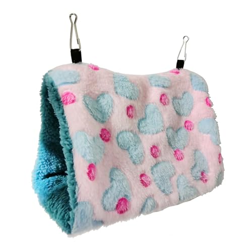 ulafbwur Hängematte für Haustiere, Vögel, Papageien, Plüsch, Herzdruck, warm, weich, zum Aufhängen, Schlafbett, Nester ulafbwur Hängematte für Haustiere, Vögel, Papageien, Plüsch, Herzdruck, warm, weich, zum Aufhängen, Schlafbett, Nester von ulafbwur