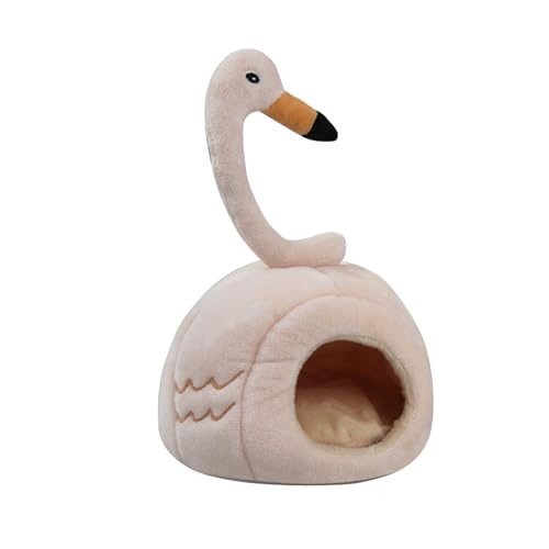 ulafbwur Halbgeschlossenes Haustierhaus, niedliches Flamingo-Form, Hamsterhaus, halbgeschlossen, weich, groß, warm, Meerschweinchen, Igel, Chinchilla, Bett, Käfigzubehör, warmes und gemütliches ulafbwur Halbgeschlossenes Haustierhaus, niedliches Flamingo-Form, Hamsterhaus, halbgeschlossen, weich, groß, warm, Meerschweinchen, Igel, Chinchilla, Bett, Käfigzubehör, warmes und gemütliches von ulafbwur