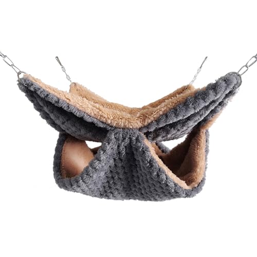 ulafbwur Hamsternest, großer Raum, doppellagig, Kettenriemen, zum Aufhängen, Haustierschlafsack, Winter-Fleece, einfarbig, kleine Haustier-Hängematte, Hängebett, Käfig, Hamsterhöhle ulafbwur Hamsternest, großer Raum, doppellagig, Kettenriemen, zum Aufhängen, Haustierschlafsack, Winter-Fleece, einfarbig, kleine Haustier-Hängematte, Hängebett, Käfig, Hamsterhöhle von ulafbwur