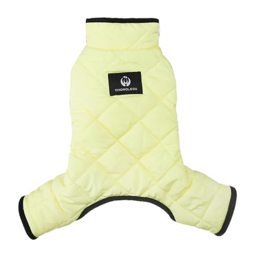 ulafbwur Haustier-Outfits, Reiner Farbmantel für Hunde, hält warm, einfarbig, langlebig, elegant Gelb 2XL von ulafbwur