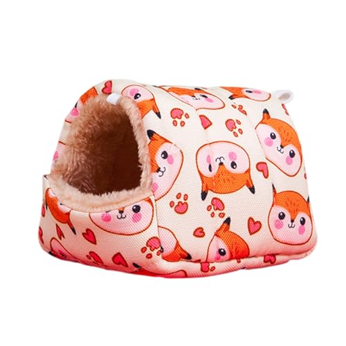 ulafbwur Haustierbett mit Cartoon-Muster, für den Winter, dick, weich, Plüsch, Cartoon-Druck, gemütlich, kältebeständig, Wärmespeicherung, Schlafbett, Kleintiere, Kaninchen, Eichhörnchen, exquisites ulafbwur Haustierbett mit Cartoon-Muster, für den Winter, dick, weich, Plüsch, Cartoon-Druck, gemütlich, kältebeständig, Wärmespeicherung, Schlafbett, Kleintiere, Kaninchen, Eichhörnchen, exquisites von ulafbwur