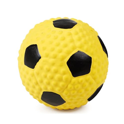 ulafbwur Hundespielzeug, hochelastisch, gefüllt, Latexball, Spielzeug, klingend, Fußball, Rugby, lustiges Hundespielzeug von ulafbwur