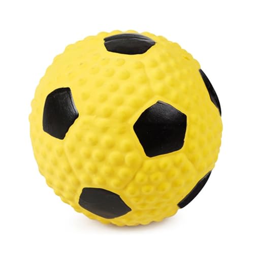 ulafbwur Hundespielzeug, hochelastisch, gefüllt, Latexball, Spielzeug, klingend, Fußball, Rugby, lustiges Hundespielzeug von ulafbwur