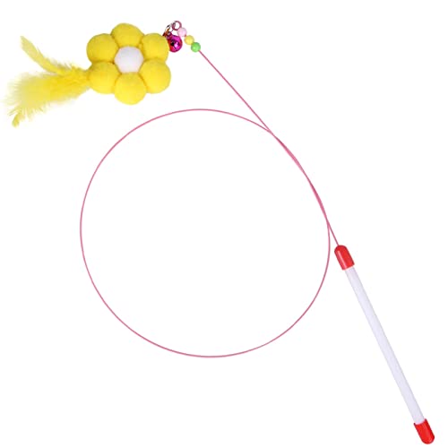 ulafbwur Interaktives Katzenspielzeug für Indoor-Katzen, Glocken, Teaser, Stab, Blumen-Design, interatives Spielzeug, Haustierbedarf, bestes Katzenspielzeug für Indoor-Katzen ulafbwur Interaktives Katzenspielzeug für Indoor-Katzen, Glocken, Teaser, Stab, Blumen-Design, interatives Spielzeug, Haustierbedarf, bestes Katzenspielzeug für Indoor-Katzen von ulafbwur