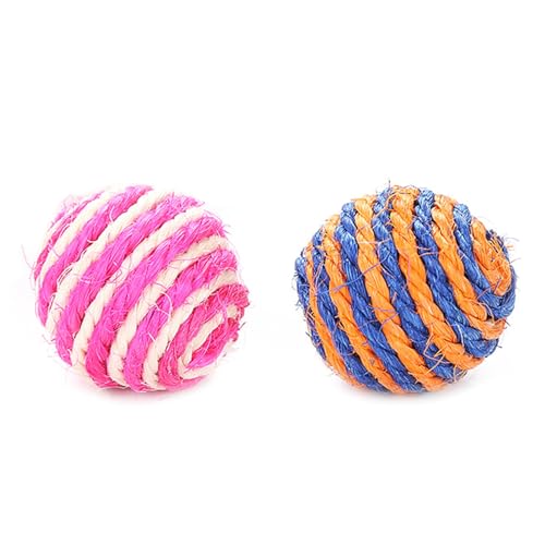 ulafbwur Katzenspielzeug, interaktiv, 2 Stück, Sisalseil, gewebt, Ball, Backenzähne spielen, Kratzfangspielzeug für Katzen ulafbwur Katzenspielzeug, interaktiv, 2 Stück, Sisalseil, gewebt, Ball, Backenzähne spielen, Kratzfangspielzeug für Katzen von ulafbwur