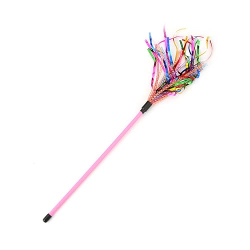 ulafbwur Katzenspielzeug, interaktives, buntes Band, Stab für Haustiere, Kätzchen, Beißspielzeug, niedliches Katzenspielzeug ulafbwur Katzenspielzeug, interaktives, buntes Band, Stab für Haustiere, Kätzchen, Beißspielzeug, niedliches Katzenspielzeug von ulafbwur