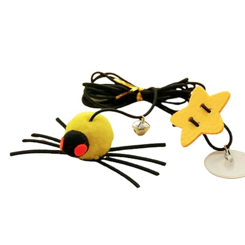 ulafbwur Katzenspielzeug, interaktives Hängespielzeug, elastisches Seil, weich, reißfest, zarte Glocke, lindert Stress, Filzschaukel, hängende Tür, lustig für Kätzchen, Spielzeug, allein zu Hause, ulafbwur Katzenspielzeug, interaktives Hängespielzeug, elastisches Seil, weich, reißfest, zarte Glocke, lindert Stress, Filzschaukel, hängende Tür, lustig für Kätzchen, Spielzeug, allein zu Hause, von ulafbwur