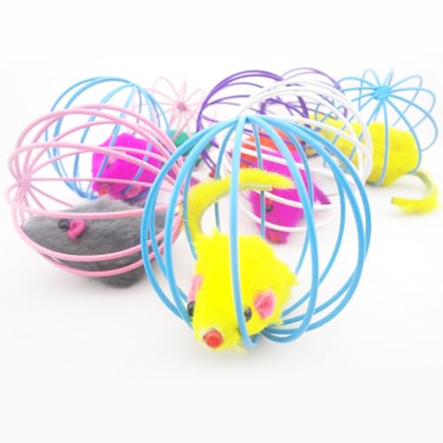 ulafbwur Katzenspielzeug, kreativ, künstlich im Käfigball, lustiges Geschenk, Spielen, Fangspielzeug, allein zu Hause, Katzenspielzeug ulafbwur Katzenspielzeug, kreativ, künstlich im Käfigball, lustiges Geschenk, Spielen, Fangspielzeug, allein zu Hause, Katzenspielzeug von ulafbwur