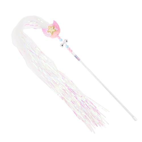 ulafbwur Katzenspielzeug für Indoor-Katzen, 40 cm, Teaser-Zauberstab, auffällig, flexibel, Acryl, Engel-Stern-Teaser-Spielzeug für Katzen, Spielstab, Spielzeug, Katze, interaktives Spielzeug von ulafbwur