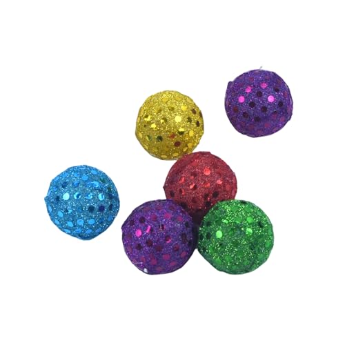 ulafbwur Katzenspielzeug für Indoor-Katzen, 5 Stück, Ballspielzeug, glänzend, kratzfest, kreatives Haustier-Kätzchen-Pailletten-Ball, Spielzeug, Haustierbedarf, Geräuschspielzeug, lustiges ulafbwur Katzenspielzeug für Indoor-Katzen, 5 Stück, Ballspielzeug, glänzend, kratzfest, kreatives Haustier-Kätzchen-Pailletten-Ball, Spielzeug, Haustierbedarf, Geräuschspielzeug, lustiges von ulafbwur