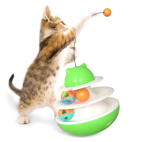 ulafbwur Katzenspielzeug für Innenkatzen, Kätzchen, Tumbler, Rollbahn Ball, Indoor-Spielzeug, interaktives Haustierbedarf, einzigartiges Katzenspielzeug von ulafbwur