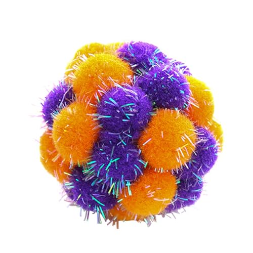 ulafbwur Katzenspielzeug für gelangweilte Indoor-Katzen, Ballspielzeug mit integrierter Glocke, interaktiver, bunter Plüsch, Mini-Ball, Kätzchen-Spielzeug, Haustierspielzeug, Haustier-Plüschball, ulafbwur Katzenspielzeug für gelangweilte Indoor-Katzen, Ballspielzeug mit integrierter Glocke, interaktiver, bunter Plüsch, Mini-Ball, Kätzchen-Spielzeug, Haustierspielzeug, Haustier-Plüschball, von ulafbwur