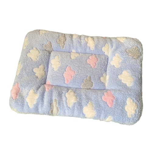 ulafbwur Matte mit Wolkenherz-Druck, Knochenpfotenmuster, rechteckig, Haustiermatte, Winter, weiches Flanellbett, Haustierbedarf, Haustierschlafbett ulafbwur Matte mit Wolkenherz-Druck, Knochenpfotenmuster, rechteckig, Haustiermatte, Winter, weiches Flanellbett, Haustierbedarf, Haustierschlafbett von ulafbwur