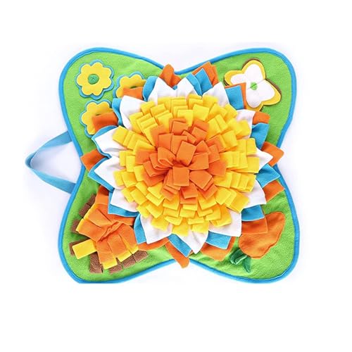 ulafbwur Sonnenblumenmatte für Hunde mit Leckmatte und Plüsch Hundespielzeug, Sonnenblumenform Langsames Füttern Haustier Matte, Mentale Stimulation Interaktives Hund Puzzle Spielzeug Schnüffelpad, ulafbwur Sonnenblumenmatte für Hunde mit Leckmatte und Plüsch Hundespielzeug, Sonnenblumenform Langsames Füttern Haustier Matte, Mentale Stimulation Interaktives Hund Puzzle Spielzeug Schnüffelpad, von ulafbwur